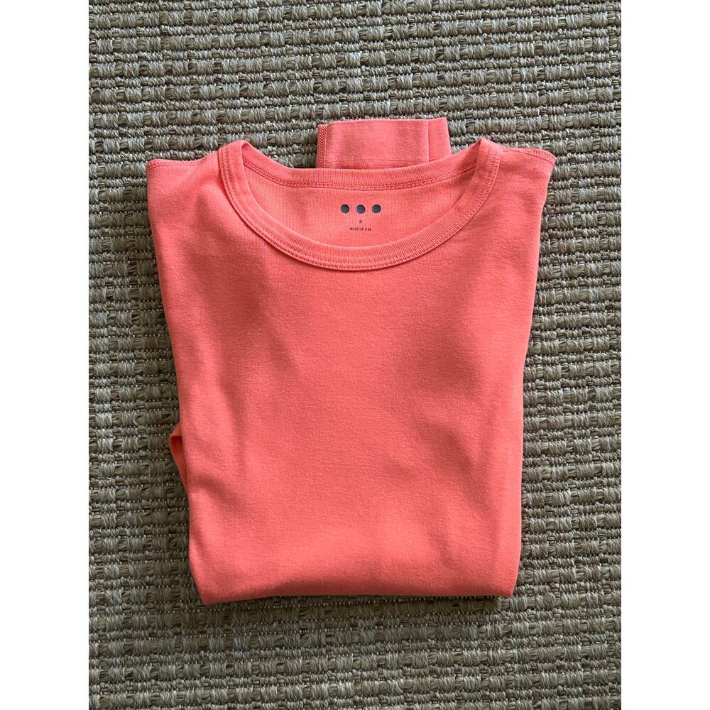 Threedots 100% Cotton Peach LS TShirt Size Small
